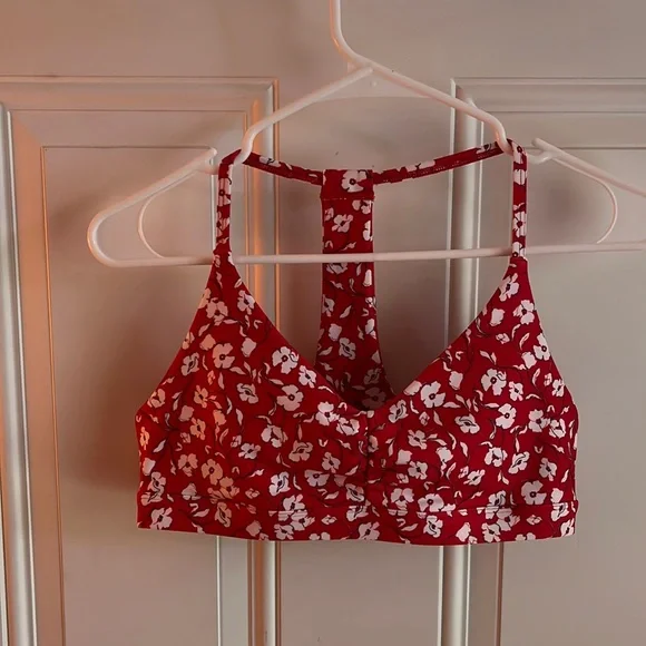 NWOT Spiritual Gangster Red T Strap Bra (Verona Floral Print)